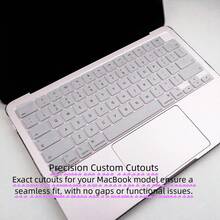 1pc Minimalist Design Silicone Keyboard Cover Skin US For MacBook Neo 13 Inch (A18) Pro 2026 Release Model A3404 256GB With Touch ID | QWERTY English | Anti-Scratch | Soft Protector With 5 Colors Available - View 3