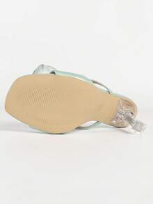 Giày sandal cao gót đế xuồng đính pha lê hoa lan thủ công mới mùa hè dành cho nữ, phong cách Đông Nam Á - Hawaii, ngọt ngào, gợi cảm, thích hợp cho du lịch, kỳ nghỉ và trang phục đi biển. - màu xanh lá cây - Xem 10
