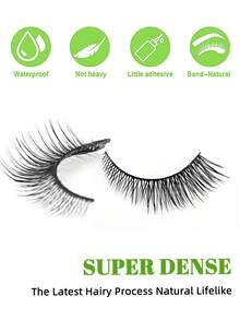 10 Pairs Half Eyelashes, Fox Style Eyelashes, Curly And Fluffy With Long To Short Length For Lengthening Effect, Natural And Not Exaggerated For Great Photos, 3D False Eyelashes With Long And Short Fibers, Voluminous Eye Tail Makeup Eyelashes Extension, Suitable For Parties And Shopping Makeup, The Best Gift For Yourself - Black - View 7