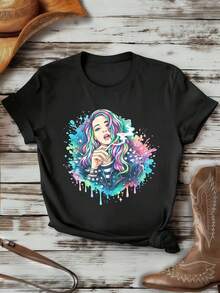 Women T-Shirts - Black - View 1
