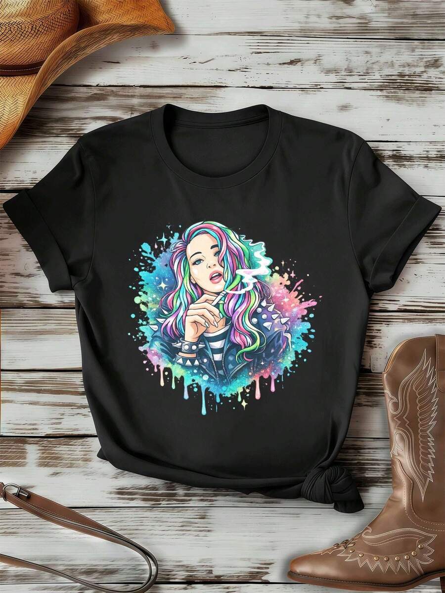 Women T-Shirts - Black - View 1