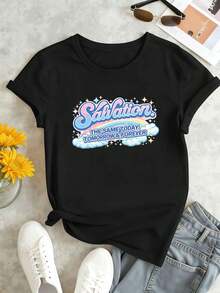 Women T-Shirts - Black - View 1