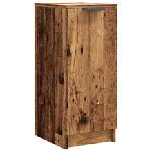 Zapatero vidaXL de madera envejecida, 29,5 x 35 x 70 cm, fabricado en madera multicapa. - Negro - Ver 10