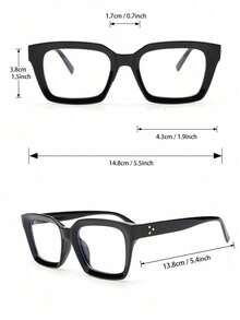 1-5 Pairs Women's Plastic Wide-Rimmed Square Leopard Print Frame Clear Lens Fashion Glasses, Versatile Chic Transparent Eyewear Suitable For Street Photography, Driving, Daily Life, Holiday Gifts, Back To School, Futuristic Accessory - White - View 11