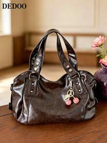 Dedoo 2026 High-Quality Luxury Designer Mother's Day Handbag, Large Capacity Solid Color Crossbody Bag - Coffee - View 13