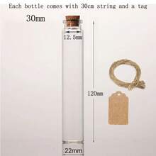Mini botellas de vidrio de 5 a 30ML con corcho, juego de botellas de grava, artilugios, viales de poción, botellas de mensajes para decoración de favores de boda, 5 uds. - 15 ml - Ver 17