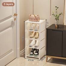 Adjustable Metal Bracket Fabric Shoe Rack, Multi-Layer Space-Saving Entryway Shoe Cabinet, Shoe Storage Rack, No Tools Required For Assembly, Space-Saving, Multi-Layer Storage, Suitable For Entryway, Dormitory And Closet, For Sneakers, Leather Shoes, Canvas Shoes, Slippers, Unisex, Multi-Layer Shoe Storage Rack, Perfect For Apartment And Home, Ideal Home Storage - Multicolor - View 12