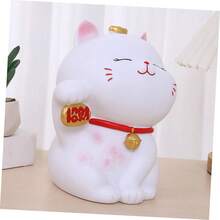 Hucha de Gato Fortuna Irrompible 1 Pieza, Alcancía para Ahorrar Monedas, Maceta Decorativa de Ahorro para Hogar y Oficina, Obsequio para Año y Apertura de Negocio - 1 - Ver 5
