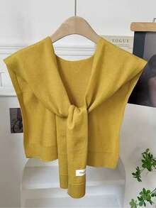 Women's Solid Color Label New Shawl Outer Shirt Cardigan Office Air-Conditioned Room Small Camisole Shoulder Protector,Holiday,Travel Essential - Multicolor - View 2