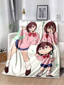 Cartoon Anime Blanket, Soft And Comfortable, Suitable For Use In Bedrooms, Beds, Sofas, Picnics, Travel, Offices, And Other Places. High-Definition Gift. - White - View 1