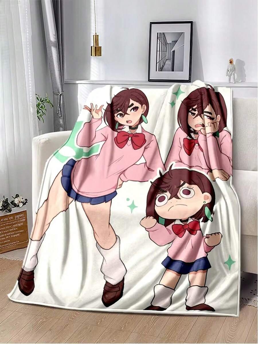 Cartoon Anime Blanket, Soft And Comfortable, Suitable For Use In Bedrooms, Beds, Sofas, Picnics, Travel, Offices, And Other Places. High-Definition Gift. - White - View 1