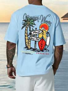 Camiseta de manga corta personalizada para hombres, cómoda y transpirable, adecuada para el verano, de moda líder Y6DV - Albaricoque - Ver 4