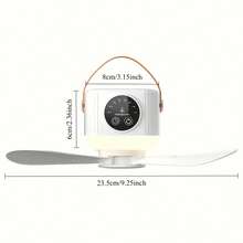 Portable Ceiling Fan, LED Ceiling Fan, Can Be Installed Anywhere. 3600mAh Battery, USB-Rechargeable Fan With Remote Control, 4 Speed Settings, Timer Function And Detachable Design, Suitable For Bedrooms, Outdoor Travel And Camping. - Multicolor - View 7