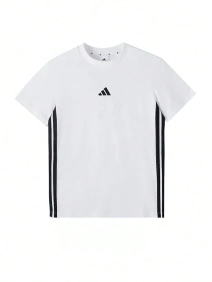 Adidas Áo thun ngắn tay mùa hè ESSENTIALS ba sọc dành cho nữ - trắng - Xem 1