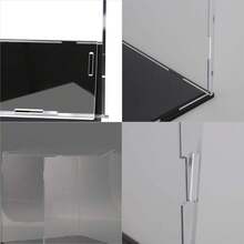 1 hộp trưng bày acrylic trong suốt, hộp lắp ráp thay thế cho hộp trưng bày bằng kính, thích hợp để trưng bày búp bê, lưu trữ đồ dùng gia đình và sắp xếp đồ chơi. - màu đen - Xem 3