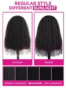 ISEE Tóc giả nửa đầu Hair Wear Go kiểu xoăn rối, vừa vặn linh hoạt, 3 trong 1, có dây rút, đường chân tóc tự nhiên, không đường may, thân thiện với người mới bắt đầu, không cần keo dán, tóc thật, đường chân tóc tự nhiên, mật độ 180%, dài 16-28 inch, tóc trinh nữ chưa qua xử lý, dành cho phụ nữ. - SNatural - Xem 8