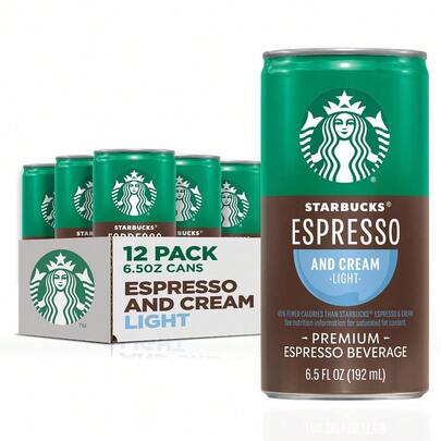  Starbucks Espresso & Cream Light, 6.5 Fl Oz Cans (Pack Of 12)