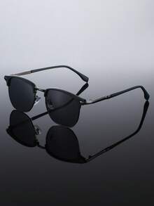 Half-Rim Eyebrow Frame Metal Glasses, Retro Punk Street Style, For Photo, Travel, Party, Daily Wear, Fishing, Skiing, Gift - 彩色 - 查看 11