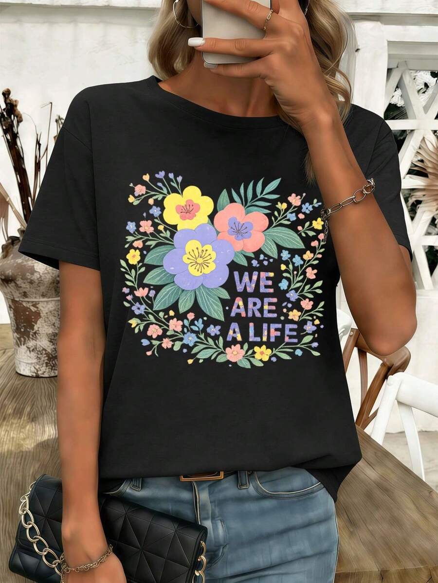 Women T-Shirts - Black - View 1