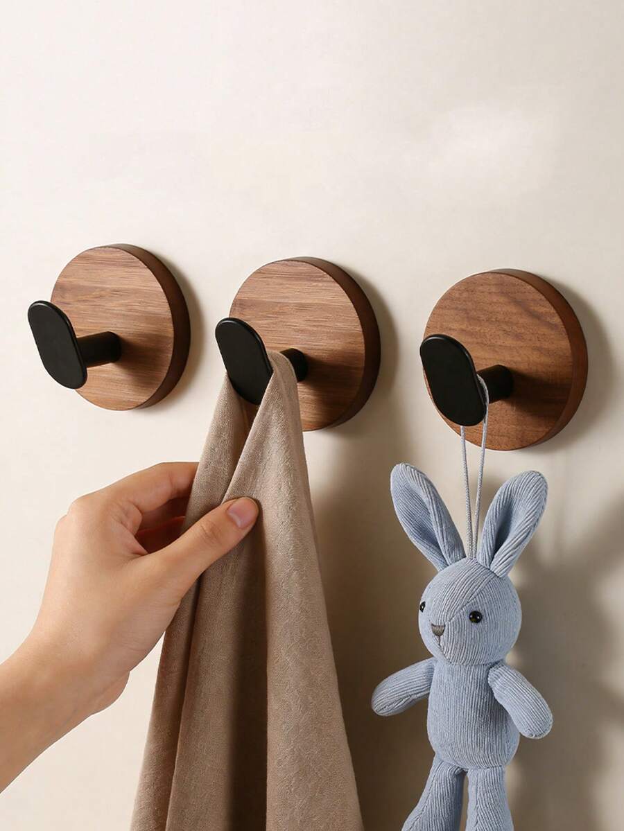Modern Black Wall Hooks-Applicable In Kitchen,Bedroom,Bathroom,And Other Storage Areas Kitchen - Durable Robe,Clothes,Hat&Key Holders Bath/Bath Accessories Suitable For Placing Pot Lids,Knives, Etc, - Multicolor - View 1