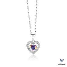 Mặt dây chuyền đá Moissanite 1 carat, bạc S925 thiết kế hình trái tim tối giản, phù hợp cho nữ giới đeo hàng ngày, kèm hộp quà tặng. - Một chiếc 1CT - Xem 8