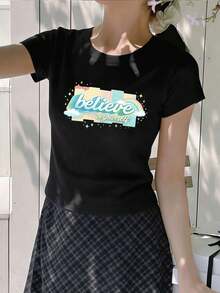 Women T-Shirts - Black - View 2