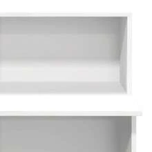 Balcão de recepção vidaXL branco, 100 x 50 x 103,5 cm, madeira maciça. - Preto - Ver 7