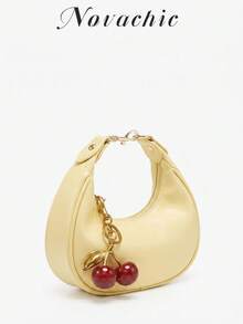 Bolso de Hombro/Axila para Mujer, Casual, Minimalista, Espacioso, Ligero y Versátil - Amarillo mantequilla - Ver 3