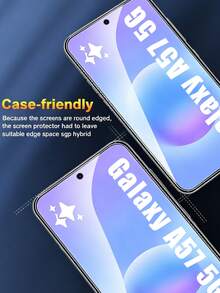 4入裝 Galaxy S25 FE/S24 FE/A17IA37/A57/A16/A26/A36/A56 鋼化玻璃螢幕保護貼，防刮、高畫質、易貼附、全螢幕覆蓋、防塵防油、精準切割完美貼合、無白邊、無氣泡，相容多款手機殼，提供全面螢幕保護 - 無色 - 查看 4