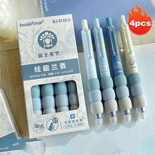 珍珠奶茶系列中性可擦笔,高颜值可擦笔,可爱渐变软握易擦,萌萌的果冻笔,美观加长笔,卡通熊软握0.5mm笔,男女通用办公学习笔 - 多色 - 查看 12