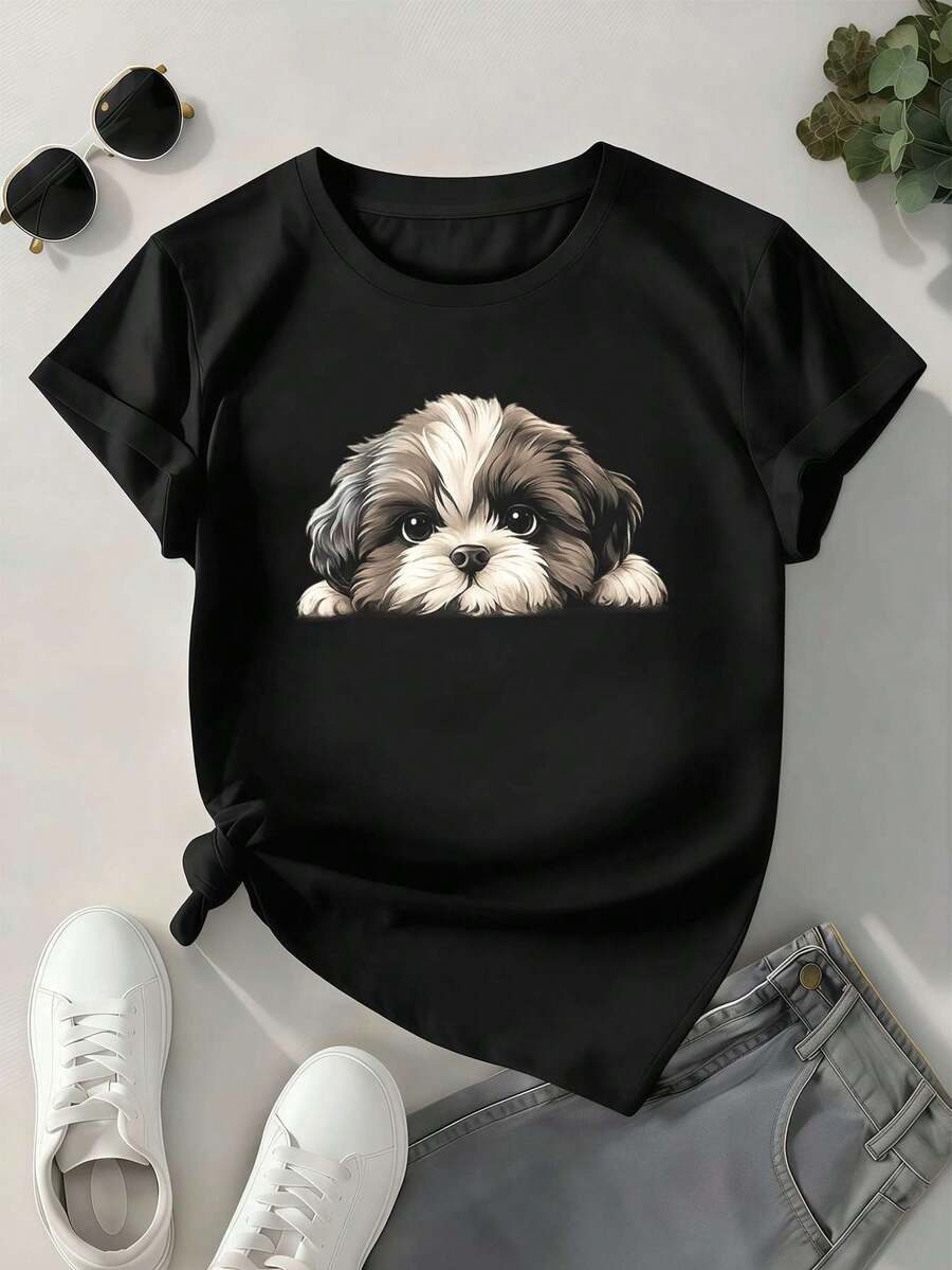 Women T-Shirts - Black - View 1