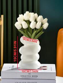 3pcs/6pcs Mini White Tulip Artificial Flowers, Wedding Home Decor, Realistic Fake Tulips Gifts Birthday Graduation - White - View 9