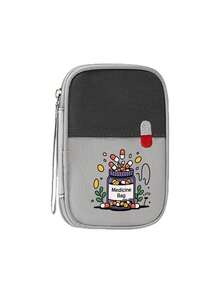 Portable "My Medicine Bag" Pill Pattern Medical Pouch, Compact First Aid Kit For Camping, Travel And Home, Convenient Medication Organizer, Emergency Bag, Available In Multiple Colors, Essential Health Care Accessory For Daily/Outdoor/Travel Use - Multicolor - View 12