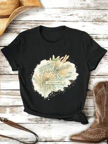 Dam-T-shirts - Svart - Visa 2