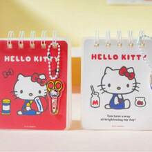 SANRIO 正品三丽鸥Hello Kitty顶部装订螺旋笔记本迷你口袋记事本（学生款） - 彩色 - 查看 5