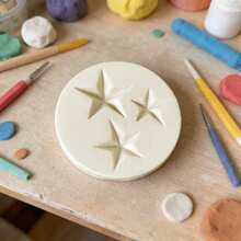 1pc Creative Mini Beige 3-Star Silicone Mold, Gypsum Graffiti, Aromatherapy Candle, Clay Resin Can All Be Used, Very Suitable For Handmade Art Decoration, Simple Demolding And Reusable Molds. - Beige - View 4