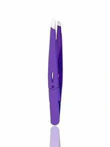 1pc High Precision Eyebrow Tweezers, Depilation Pliers, Angled Eyebrow Clip For Hair Removal, Facial Hair Removal Clip, Makeup Beauty Tool, Suitable For Eyebrows, Fine Hair, Mustache And Other Hair Removal, Suitable For Home, Salon And Beauty Salon Use. - Multicolor - View 8