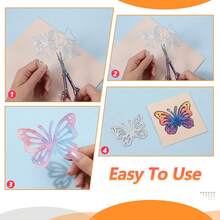 蝴蝶金属切割模具，DIY工艺模板，适用于剪贴簿、卡片制作、压花、装饰纸艺，精密压花模具——适用于手工艺，适合设计师和工匠，绘画，DIY手工艺品，DIY爱好者的理想礼物，返校季必备 - A - 查看 4