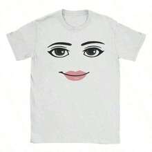 High Quality Novelty Robloxs Woman Face Game Graphic Shirts Men Women Fashion Short Sleeve-Shirts Unisex Tops U24E - màu đen - Xem 1