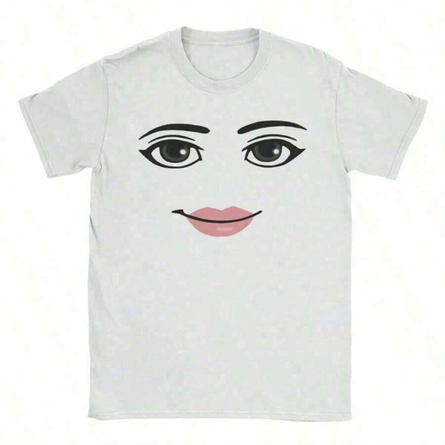 High Quality Novelty Robloxs Woman Face Game Graphic Shirts Men Women Fashion Short Sleeve-Shirts Unisex Tops U24E - màu đen - Xem 1