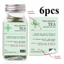 6张趣味茶饮处方标签贴纸套装 - 新奇茶瓶贴纸，幽默处方贴纸，是交换礼物、办公室恶作剧、节日派对装饰、酒瓶、茶叶罐和派对小礼物的完美之选 - C - 查看 1