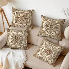 4pcs Bohemian Rug Pattern Pillow Covers, Single-Sided Printed Cushion Covers, Suitable For Living Room, Sofa, Bedroom, 40x40cm/45x45cm/50x50cm (Without Pillow Inserts) - Multicolor - View 10