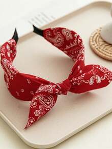 1pc Women New Style Retro Cashew Flower Print Hairband, Elegant Wide-Edge Headband Hair Accessory For Headwear And Hair Decoration. Hair Band Diadema Hair Hoop - Multicolor - View 13