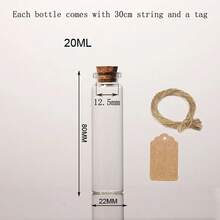 Mini botellas de vidrio de 5 a 30ML con corcho, juego de botellas de grava, artilugios, viales de poción, botellas de mensajes para decoración de favores de boda, 5 uds. - 15 ml - Ver 11