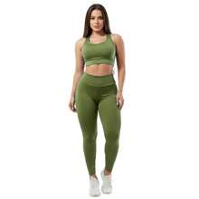 Combo Of 4 Sets Of Leggings, Gym Workout, Supplex Top And Pants A01 Plain - 藍-赤陶-綠-灰 - 查看 8