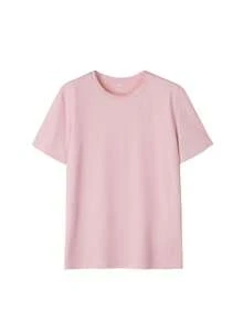 Kaos Lengan Pendek Warna Pink Muda Polos - Atasan Kasual Olahraga Wanita Gaya Y2K untuk Musim Panas - Berwarna merah muda - View 8