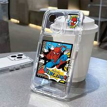 Marvel The Amazing Spider-Man Comic Style Clear Phone Case Compatible With IPhone 17/17 Pro/17 Pro Max/17 Air/16/15/14/13/12/11/X Series Iphone 17 Pro Max Case Iphone 17 Pro Case Iphone 17 Case The Girlfriend,Ideal Gift For Anime Fans - Transparent - View 7