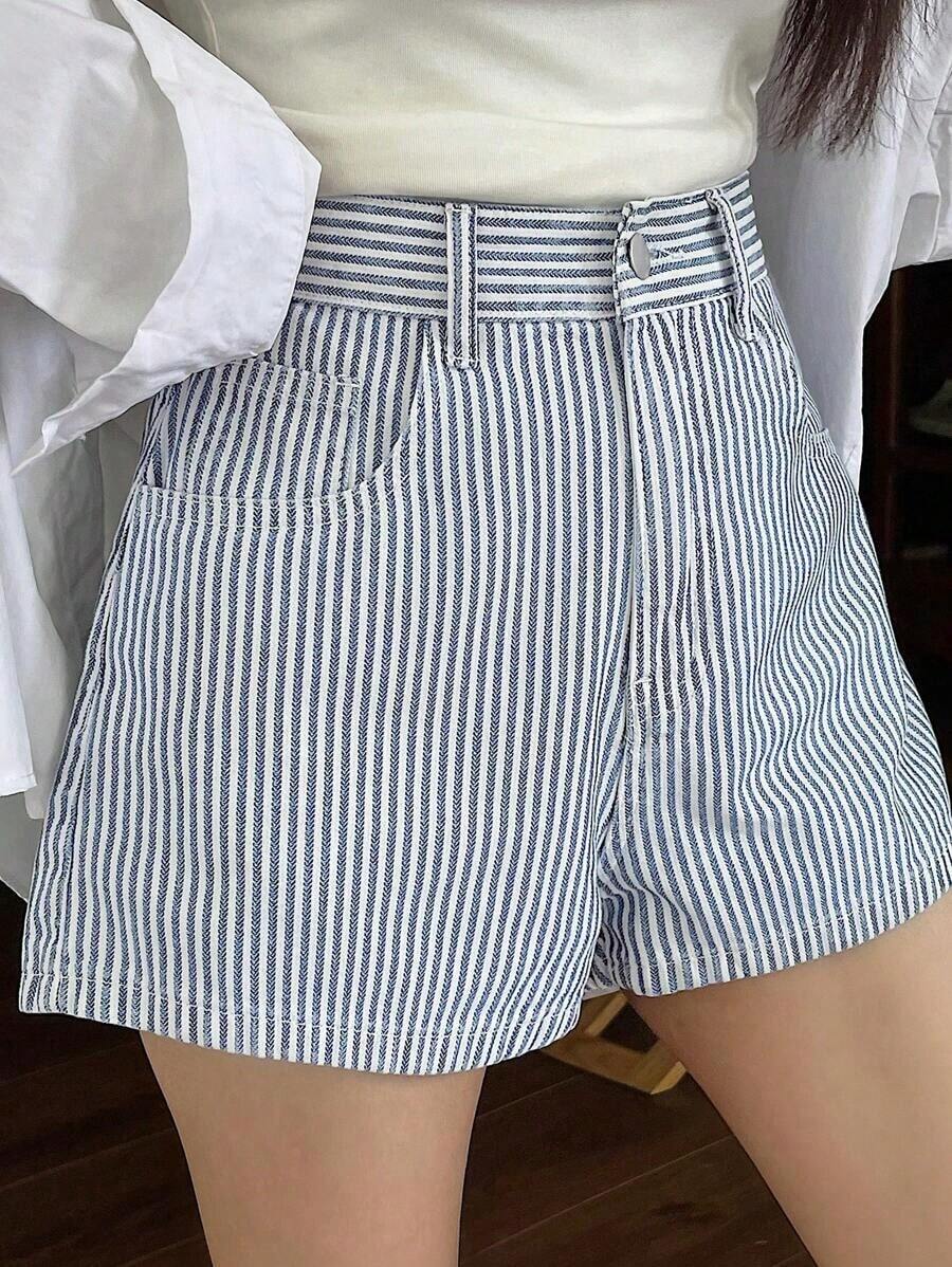 Women's Summer A-Line Casual Street Denim Shorts, Sexy & Chic Jorts Shorts Jean Shorts For Women High Waisted Shorts Cargo Shorts - 淺色水洗 2 - 查看 1