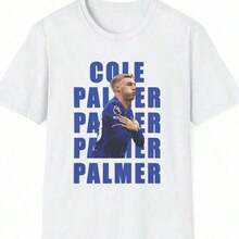 Cole Palmer Chelsea T-Shirt D-Drawn Football Fan Gift - Black - View 1