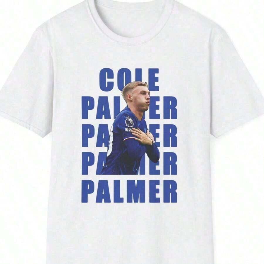 Cole Palmer Chelsea T-Shirt D-Drawn Football Fan Gift - Black - View 1